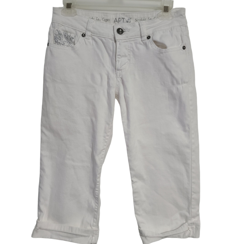 Womens Apt. 9 petite capri white pants